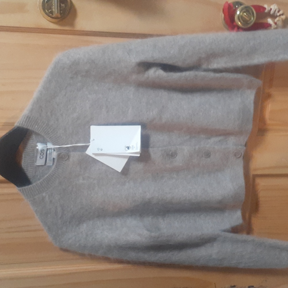 COS Women's Beige Cardigan Sweater - Picture 4 of 7